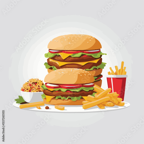 fastfood, fast, snack, meal, food, lunch, burger, dinner, background, delicious, meat, american, menu, unhealthy, restaurant, isolated, cheeseburger, junk, set, hamburger, fat, sandwich, tasty, eat, c
