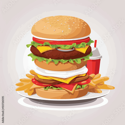fastfood, fast, snack, meal, food, lunch, burger, dinner, background, delicious, meat, american, menu, unhealthy, restaurant, isolated, cheeseburger, junk, set, hamburger, fat, sandwich, tasty, eat, c
