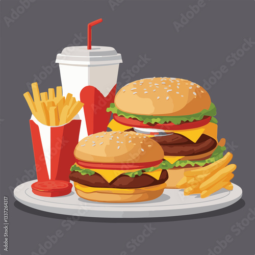 fastfood, fast, snack, meal, food, lunch, burger, dinner, background, delicious, meat, american, menu, unhealthy, restaurant, isolated, cheeseburger, junk, set, hamburger, fat, sandwich, tasty, eat, c