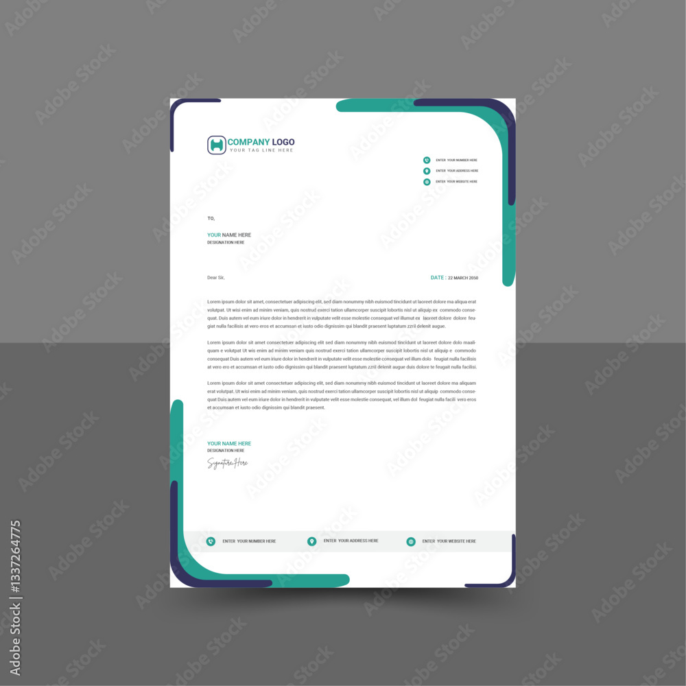 Classy Aesthetic Modern Business Letterhead Design Template Classy Aesthetic Modern Business Letterhead Design Template