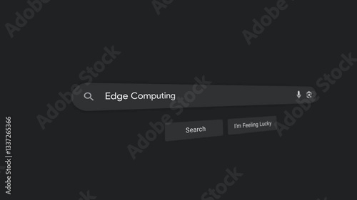 Searchbar Typing Edge Computing In Internet Web Search Engine | Motion Graphic Animation With Smooth Camera Movement | High Quality User Interface Design