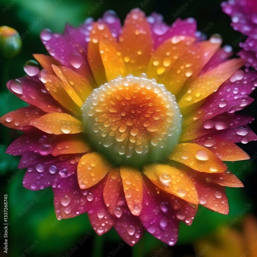 pink flower with water drops pink flower with water drops
