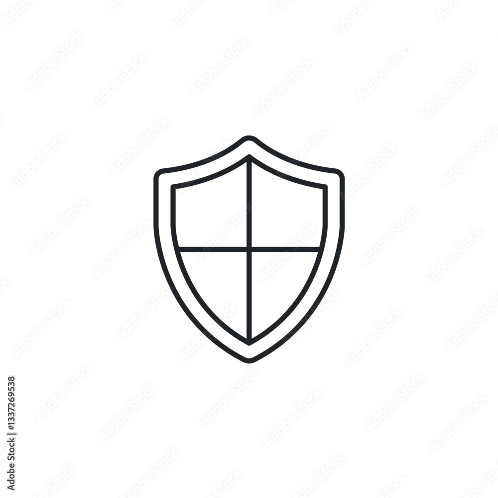 Shield icon symbol vector illustration isolated on white background Shield icon symbol vector illustration isolated on white background