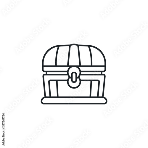 Treasure Chest icon symbol vector illustration isolated on white background