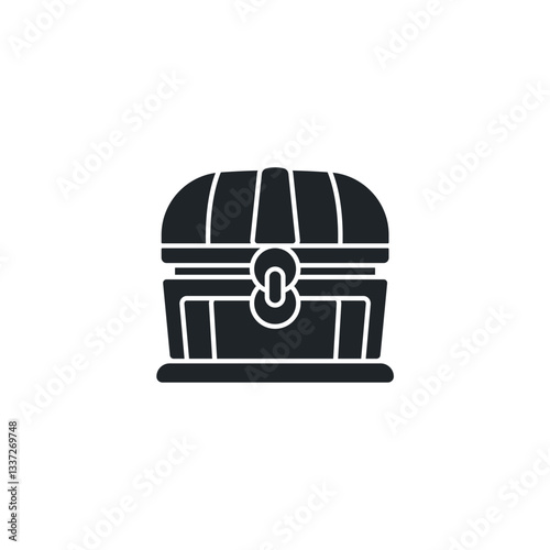 Treasure Chest icon symbol vector illustration isolated on white background