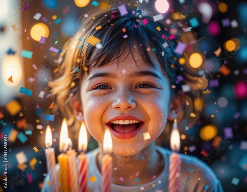 happy little girl birthday concept