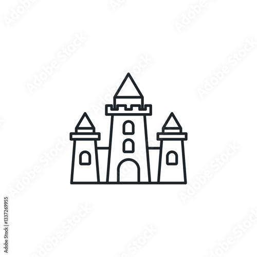 Castle icon symbol vector illustration isolated on white background