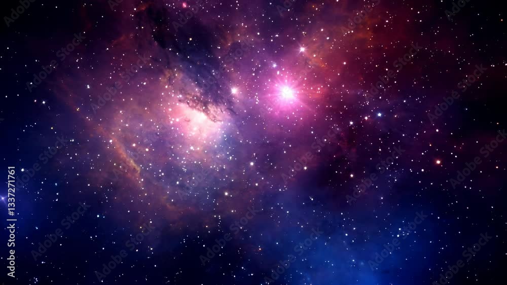 colorful starry orion nebula space background Outer Space. Galaxy and Nebula. Abstract space background. Endless universe with stars and galaxies in outer space. Cosmos art. Generative Ai