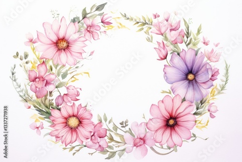 Spring flower wreath pattern plant inflorescence.