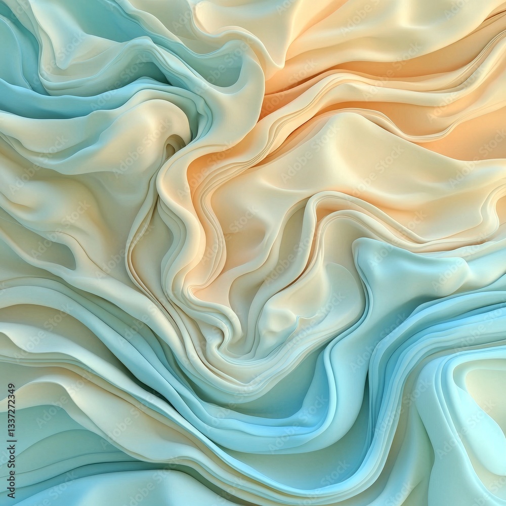 A flyer's background featuring gentle, flowing color strokes in light blue and light brown hues is needed, with a gradient effect A flyer's background featuring gentle, flowing color strokes in light blue and light brown hues is needed, with a gradient effect