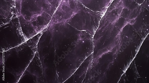 Purple cosmic nebula, swirling gas clouds