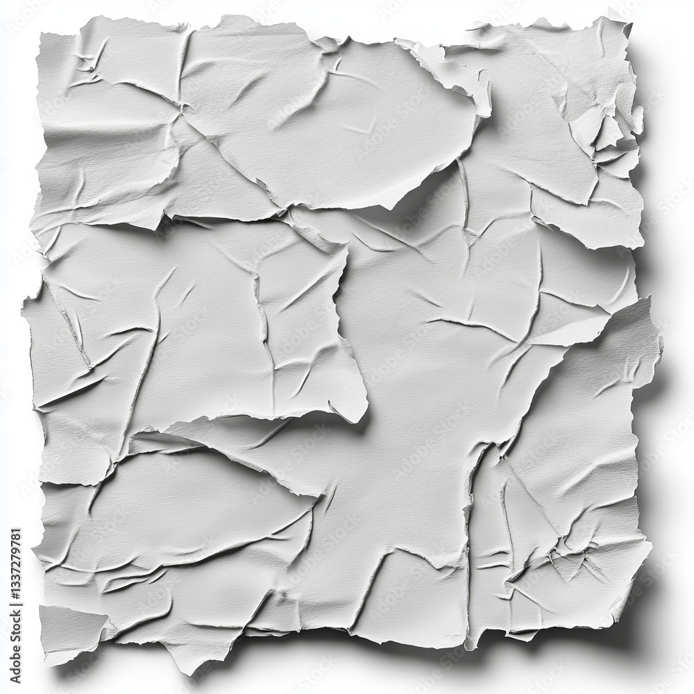 The image depicts a torn white paper with frayed edges, evoking the appearance of a ripped sheet, and is overlaid on a transparent background, making it versatile for use with any design or picture The image depicts a torn white paper with frayed edges, evoking the appearance of a ripped sheet, and is overlaid on a transparent background, making it versatile for use with any design or picture