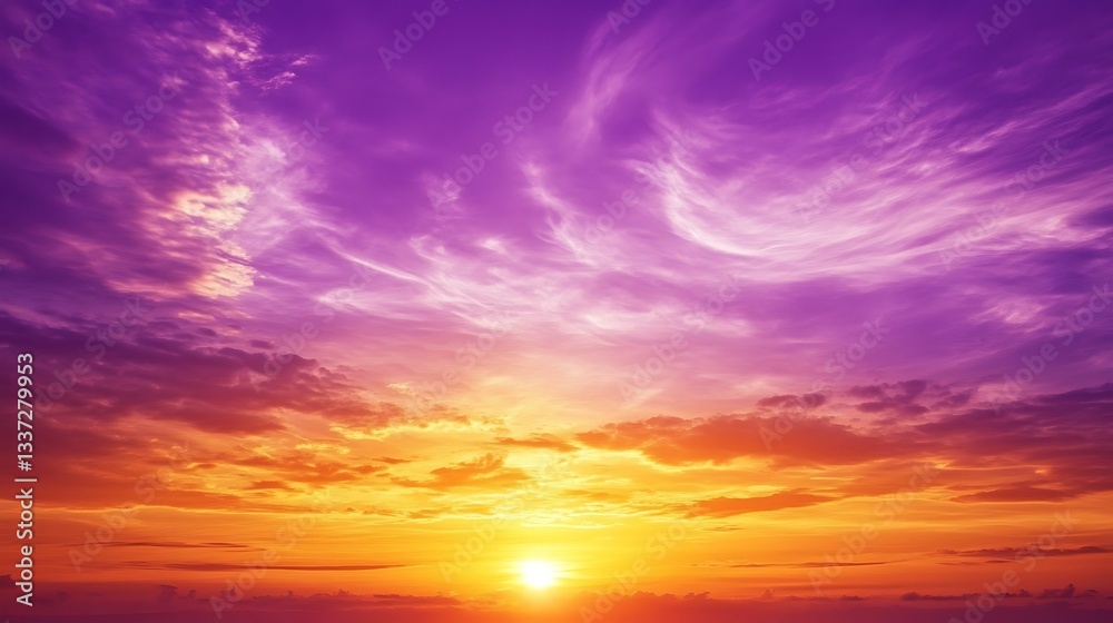Vibrant sunset sky, colorful clouds (2)