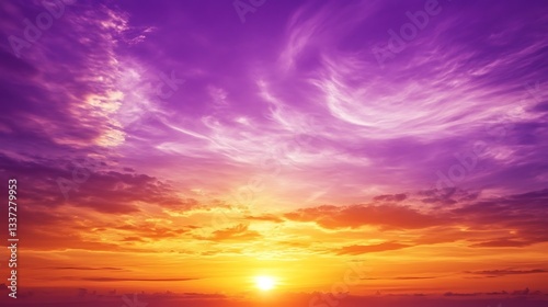 Vibrant sunset sky, colorful clouds (2)