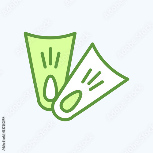 Travel icon representing swimming and fins. Symbolizes travel, tourism, vacation and trip. Ideal for websites, apps, and design projects. Perfectly optimized for digital and mobile platforms.