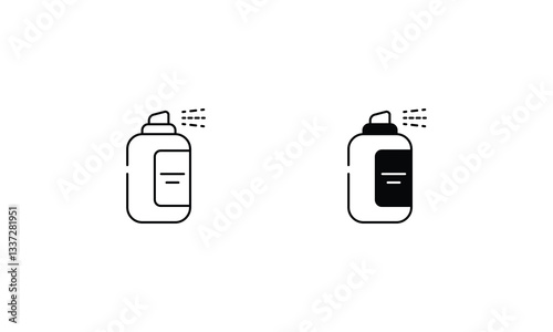 Hydration Mist Device icons set vector stock illustration