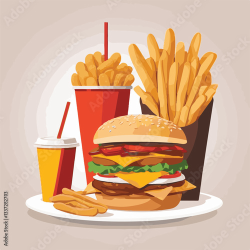 fastfood, fast, snack, meal, food, lunch, burger, dinner, background, delicious, meat, american, menu, unhealthy, restaurant, isolated, cheeseburger, junk, set, hamburger, fat, sandwich, tasty, eat, c