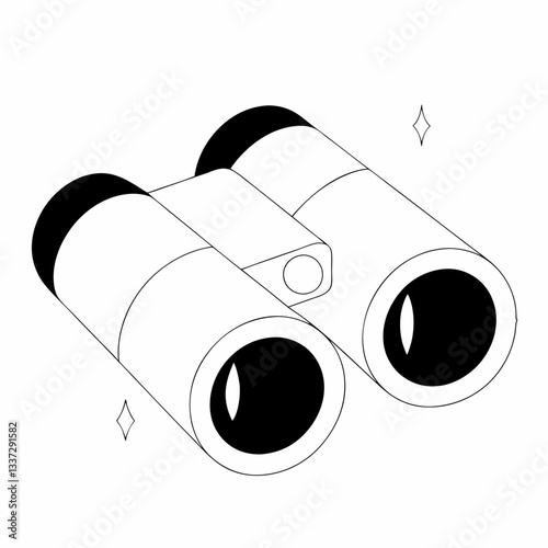 Binoculars vector icon