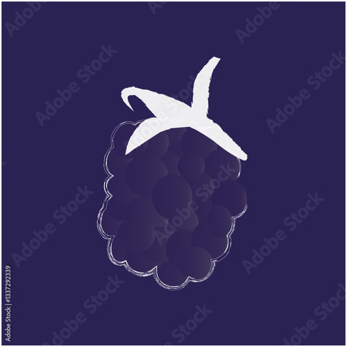 White blackberry outline 
