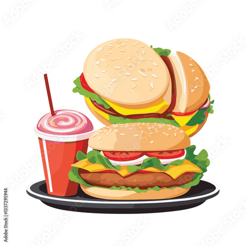 fastfood, fast, snack, meal, food, lunch, burger, dinner, background, delicious, meat, american, menu, unhealthy, restaurant, isolated, cheeseburger, junk, set, hamburger, fat, sandwich, tasty, eat, c