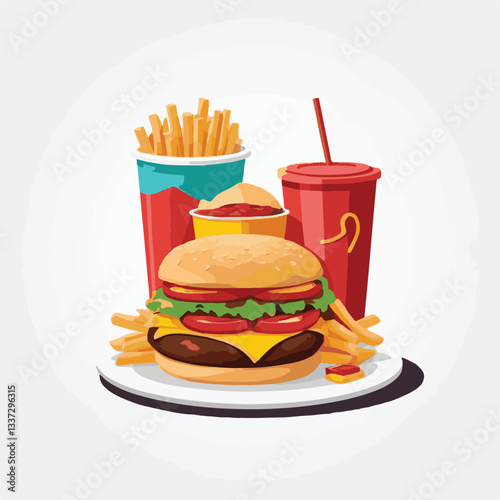 fastfood, fast, snack, meal, food, lunch, burger, dinner, background, delicious, meat, american, menu, unhealthy, restaurant, isolated, cheeseburger, junk, set, hamburger, fat, sandwich, tasty, eat, c