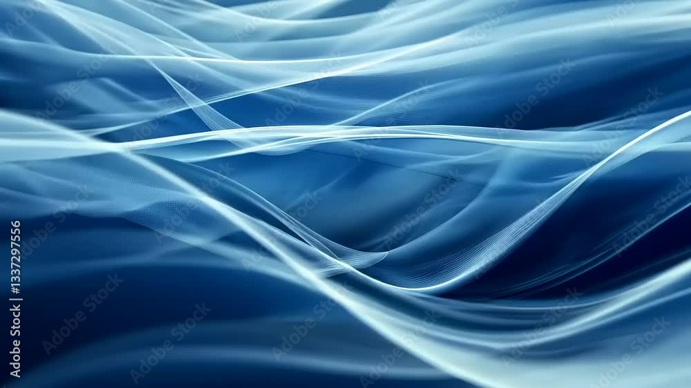 Ethereal blue waves of flowing water create a serene and calming atmosphere in a tranquil setting Ethereal blue waves of flowing water create a serene and calming atmosphere in a tranquil setting