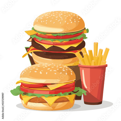 fastfood, fast, snack, meal, food, lunch, burger, dinner, background, delicious, meat, american, menu, unhealthy, restaurant, isolated, cheeseburger, junk, set, hamburger, fat, sandwich, tasty, eat, c