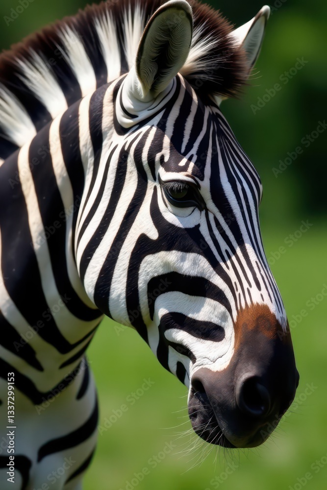Naklejka premium Close-up of black and white zebra stripes, natural texture, fur, zebra, wildlifephotography