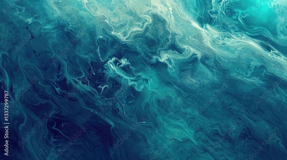 Abstract Teal and White Swirls Abstract Teal and White Swirls