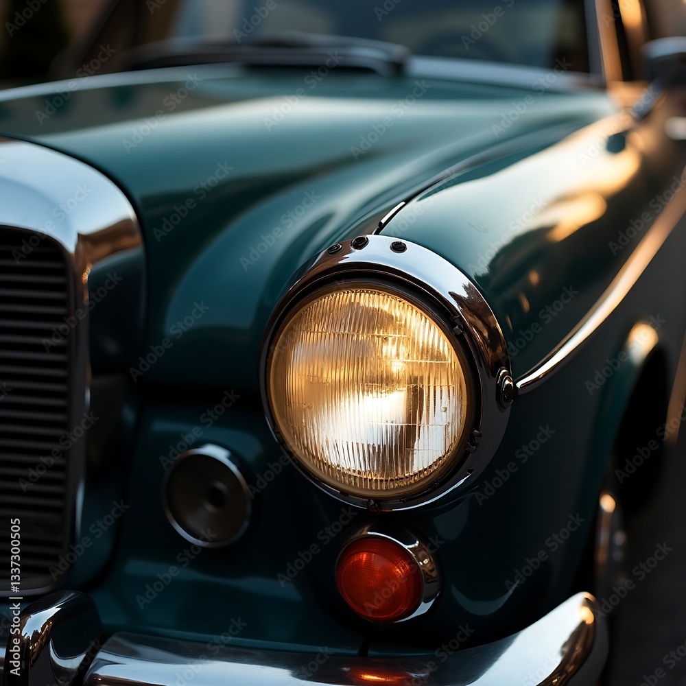 Foggy Car Headlight Close-Up: Water Droplets & Soft Light Diffusion in Misty Atmosphere Foggy Car Headlight Close-Up: Water Droplets & Soft Light Diffusion in Misty Atmosphere