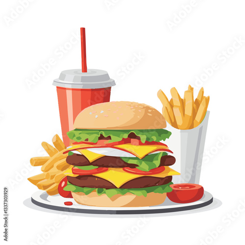 fastfood, fast, snack, meal, food, lunch, burger, dinner, background, delicious, meat, american, menu, unhealthy, restaurant, isolated, cheeseburger, junk, set, hamburger, fat, sandwich, tasty, eat, c