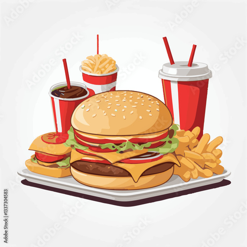 fastfood, fast, snack, meal, food, lunch, burger, dinner, background, delicious, meat, american, menu, unhealthy, restaurant, isolated, cheeseburger, junk, set, hamburger, fat, sandwich, tasty, eat, c