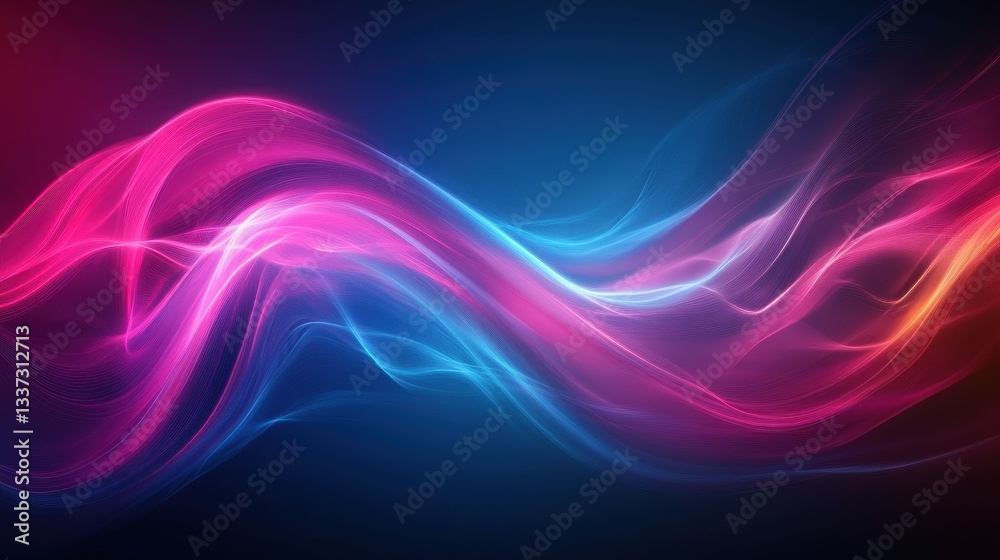 Colorful abstract light waves with pink and blue motion effect Colorful abstract light waves with pink and blue motion effect