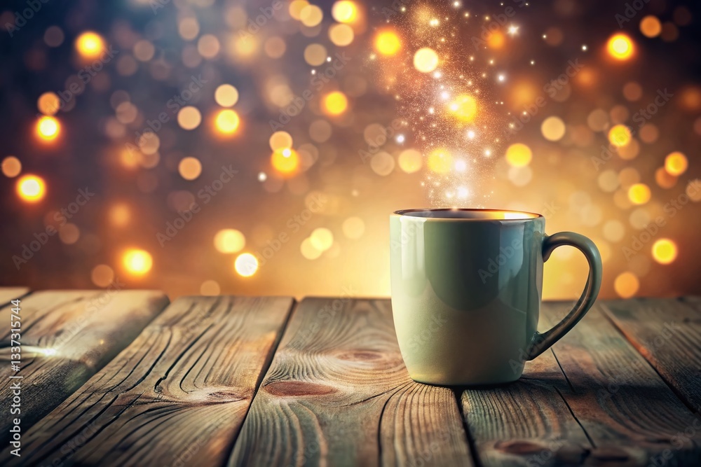 Obraz premium Vintage Eco-Friendly Mug: Sustainable Marketing Genius Pastel Photo