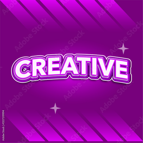 Modern and Creative Text Effect with different color 