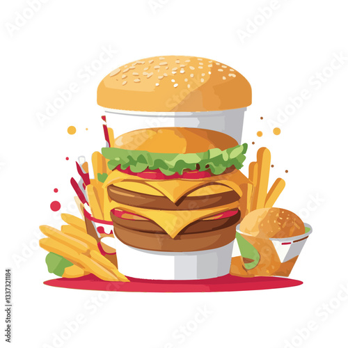 fastfood, fast, snack, meal, food, lunch, burger, dinner, background, delicious, meat, american, menu, unhealthy, restaurant, isolated, cheeseburger, junk, set, hamburger, fat, sandwich, tasty, eat, c