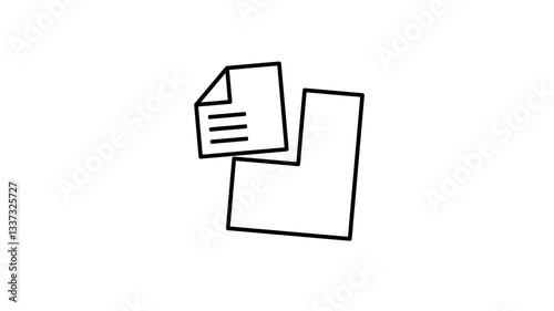 Memo icon animation 4k footage isolated on white background