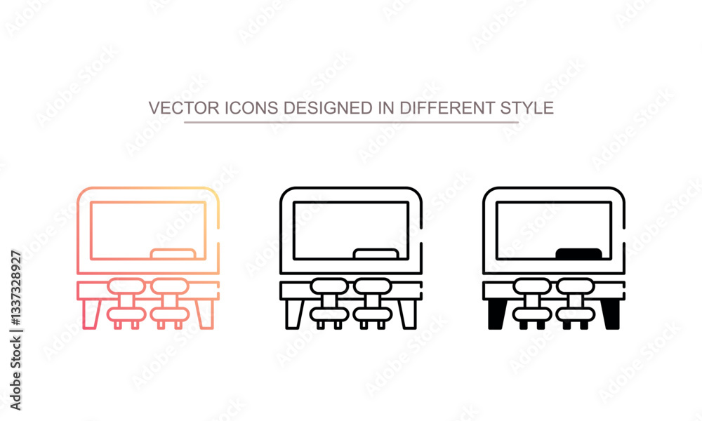 Classroom Devices icon design with white background stock illustration Classroom Devices icon design with white background stock illustration