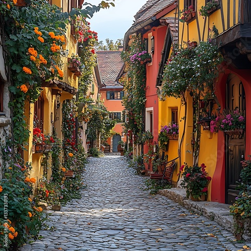 Lively colorful street festival high resolution hd image