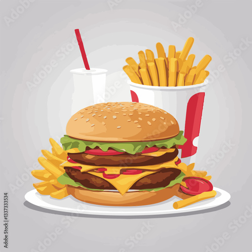 fastfood, fast, snack, meal, food, lunch, burger, dinner, background, delicious, meat, american, menu, unhealthy, restaurant, isolated, cheeseburger, junk, set, hamburger, fat, sandwich, tasty, eat, c