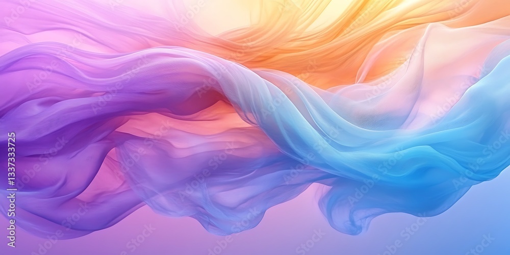 Colorful fabric swirls, abstract art Colorful fabric swirls, abstract art