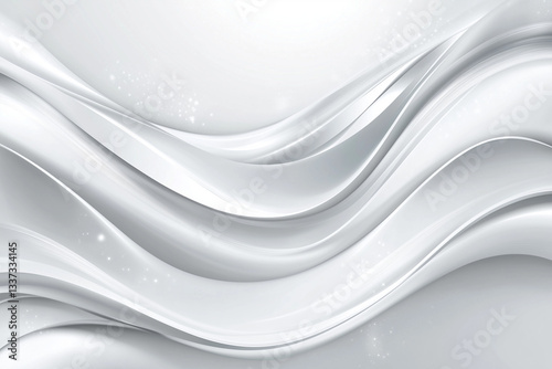 Smooth white fabric folds. Minimal and elegant texture for clean design compositions