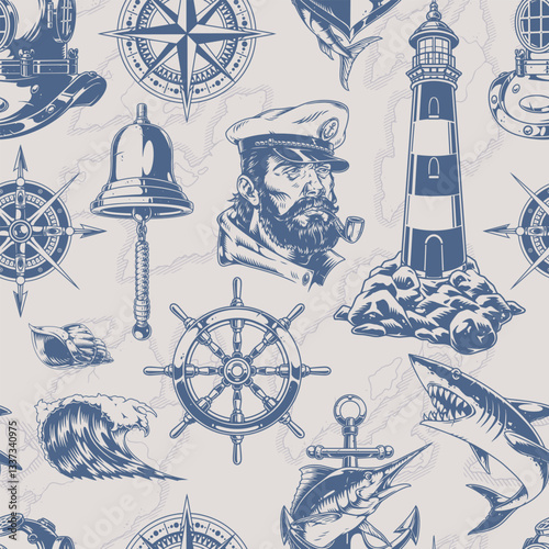 Nautical themed design featuring maritime elements