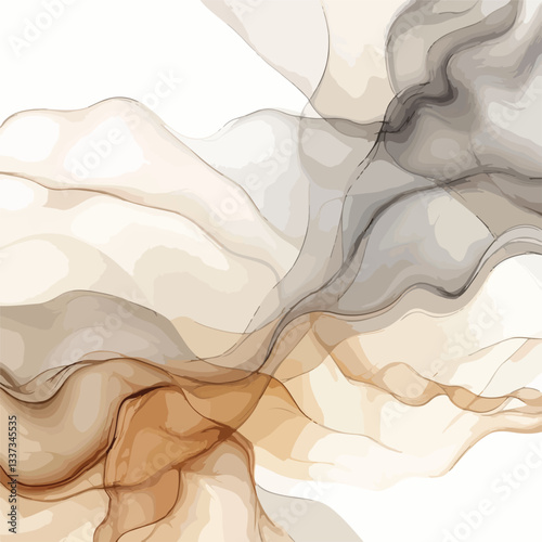 Elegant Fluid Art Background with Graphite Texture