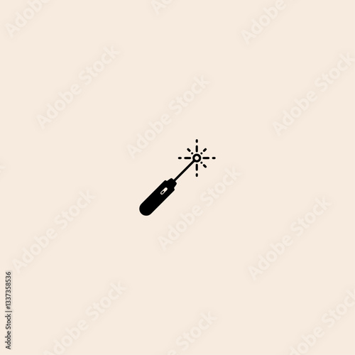laser pen icon flat vector design.