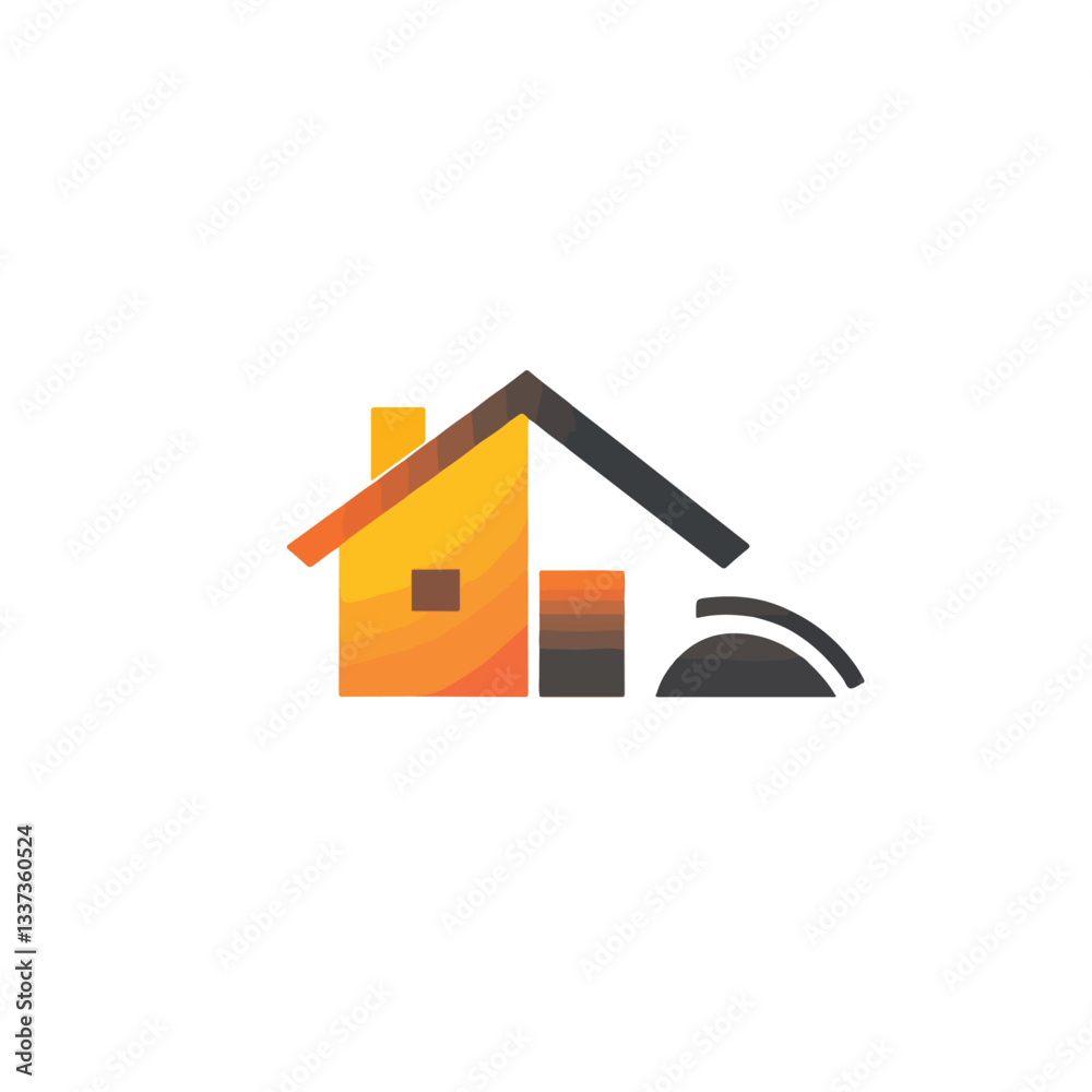 Fototapeta premium Sleek Modern Real Estate Logo Design