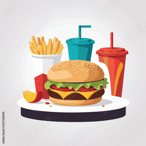 fastfood, fast, snack, meal, food, lunch, burger, dinner, background, delicious, meat, american, menu, unhealthy, restaurant, isolated, cheeseburger, junk, set, hamburger, fat, sandwich, tasty, eat, c