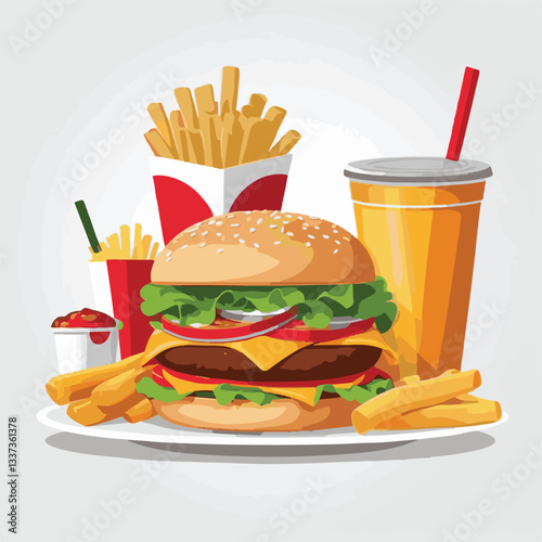 fastfood, fast, snack, meal, food, lunch, burger, dinner, background, delicious, meat, american, menu, unhealthy, restaurant, isolated, cheeseburger, junk, set, hamburger, fat, sandwich, tasty, eat, c