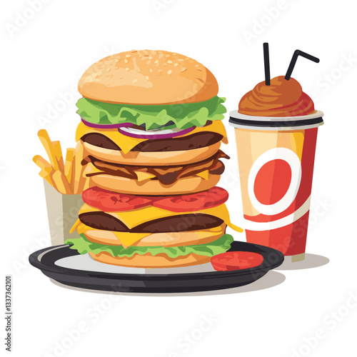 fastfood, fast, snack, meal, food, lunch, burger, dinner, background, delicious, meat, american, menu, unhealthy, restaurant, isolated, cheeseburger, junk, set, hamburger, fat, sandwich, tasty, eat, c