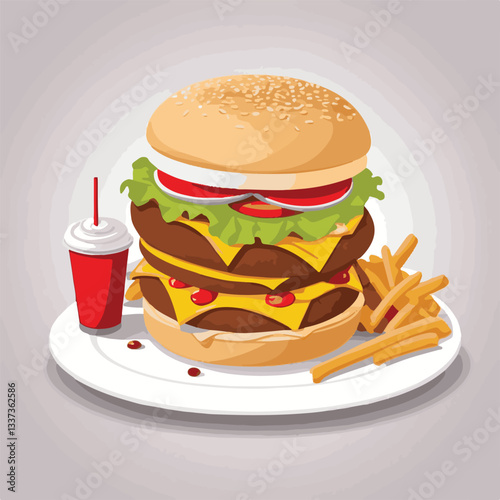 fastfood, fast, snack, meal, food, lunch, burger, dinner, background, delicious, meat, american, menu, unhealthy, restaurant, isolated, cheeseburger, junk, set, hamburger, fat, sandwich, tasty, eat, c